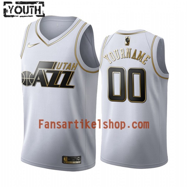 NBA Utah Jazz Trikot Benutzerdefinierte Nike 2019-2020 Weiß Golden Edition Swingman - Kinder NBA Utah Jazz Trikot Benutzerdefinierte Nike 2019-2020 Weiß Golden Edition Swingman - Kinder